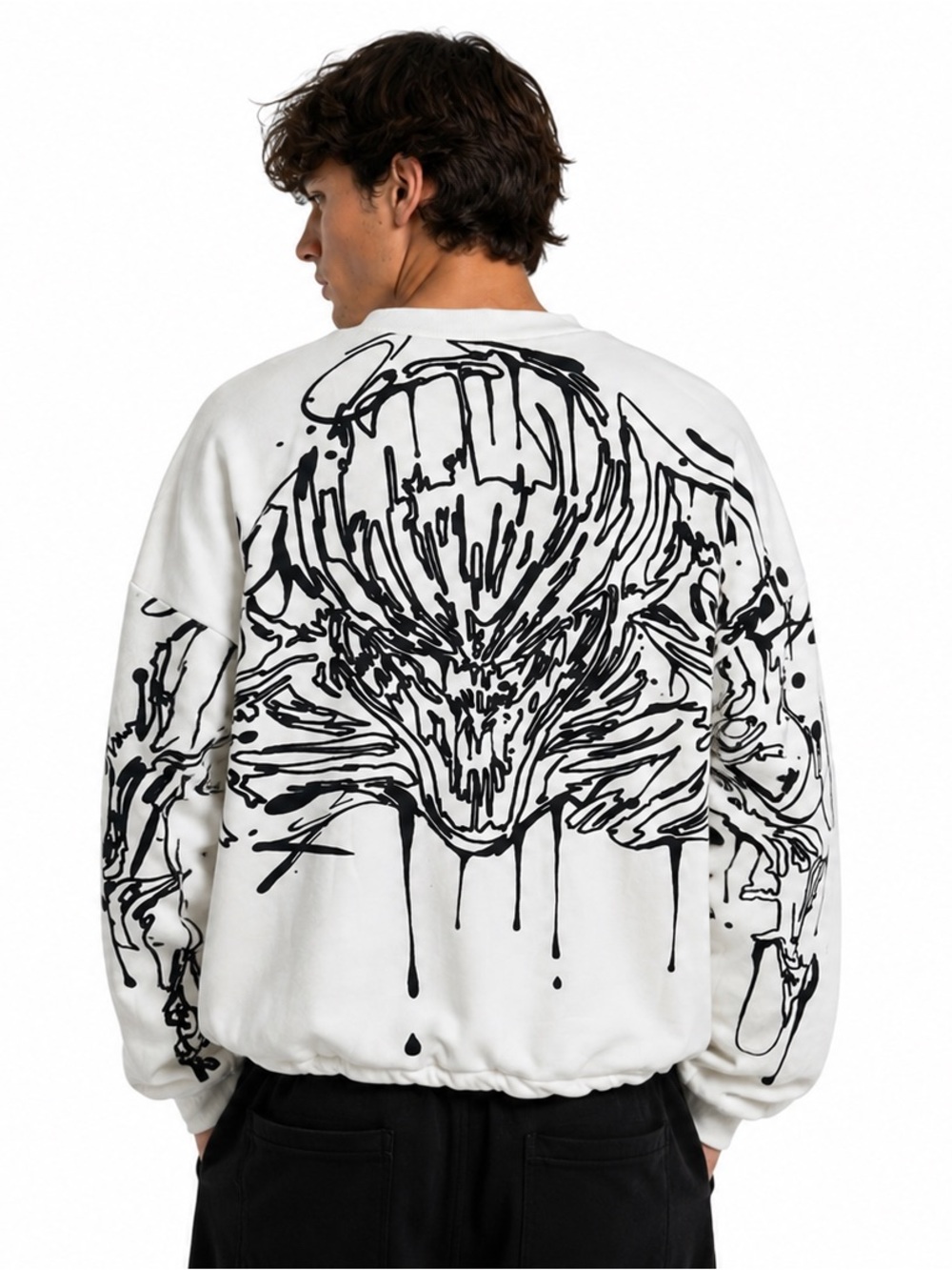 VEES XL White Graphic
Oversized Cropped
Sweatshirt
